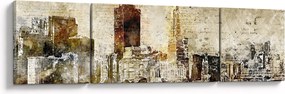 Obraz - Artystycznie ukształtowane miasto (170x50 cm)