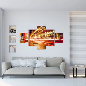 Obraz - czerwona budka telefoniczna (125x70 cm)