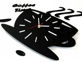 Zegar na ścianę do kuchni naklejany filiżanka cichy czarny do kuchni salonu