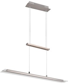 Szara lampa wisząca LED ze szklanym kloszem Milos – Trio