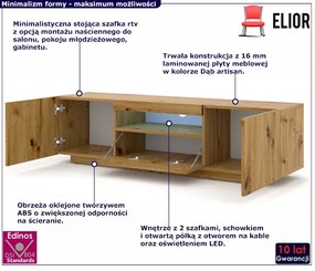 Szafka Rtv Stojąca Lub Wisząca Dąb Artisan Dąb Sonoma