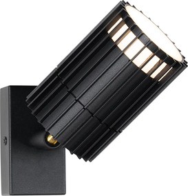 Designerski zewnętrzny reflektor sufitowy czarny IP44 - Boris