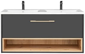 Podwieszana szafka łazienkowa z umywalką 120cm B0-T33