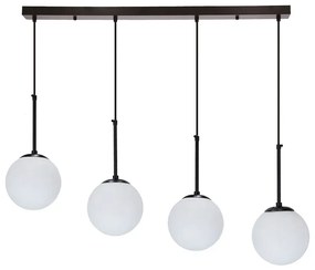 Czarna lampa wisząca z czterema punktami światła - D270 K0-A96