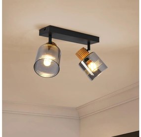 Brilagi - Oprawa punktowa HYGGE 2xE14/15W/230V czarna/przydymiona