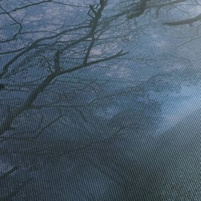 Obraz lasu we mgle (170x50 cm)