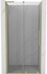 Mexen Velar L drzwi prysznicowe rozsuwane 120 cm, transparent, złote szczotkowane - 871-120-003-01-55