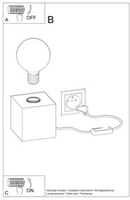 Lampa biurkowa ARIZ betonowa SOLLUX  LIGHTING