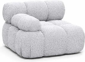 Moduł boczny do systemu modułowego, tkanina bukla Abriamo, Jasnoszary, Lewy, Selia