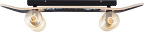 Lampa ścienna czarna z niebieskim 80 cm - Skateboard