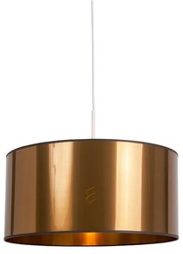 Designerska lampa wisząca biała z miedzianym kloszem 50 cm - Combi 1Przemysłowy Oswietlenie wewnetrzne
