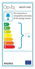 Biała lampa wisząca z 6 kloszami z elementami w kolorze złota Opviq lights Damar Horizontal