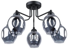 Sollux SL.1145 - Lampa sufitowa FILLAN 5xE27/60W/230V czarna