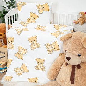 4Home Dziecięca pościel bawełniana do łóżeczka Teddies, 100 x 135 cm, 40 x 60 cm, 100 x 135 cm, 40 x 60 cm