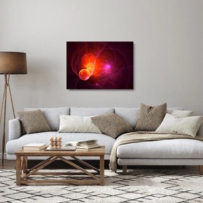 Obraz na szkle - nowoczesny obraz różowej abstrakcji (70x50 cm)