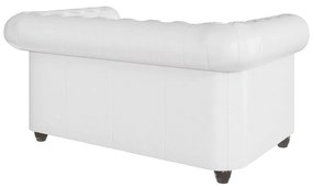 Biała sofa z imitacji skóry 148 cm York – Ropez