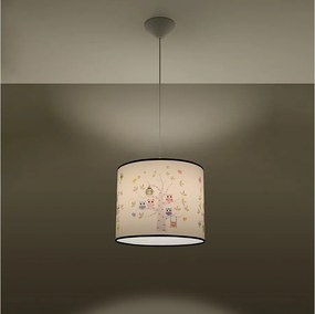 Lampy wiszące nowoczesny Gufo, PVC - 1 źródło światła 3000K - L.30 x H.82 cm - wielokolorowy