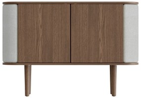 Szaro-brązowa niska komoda w dekorze dębu 109x75 cm Treasures – UMAGE