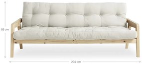 Szara rozkładana sofa 204 cm Grab – Karup Design