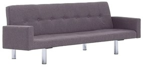 Rozkładana sofa Nesma z podłokietnikami - taupe