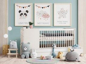Łóżeczko dziecięce KOMPAKT 3W1 120x80 białe z komodą LITTLE SKY