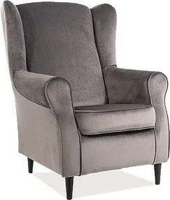 Fotel BARON VELVET szary