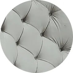 Fotel USZAK bujany tapicerowany z podłokietnikami, kolor Popielaty tkanina MAGIC VELVET