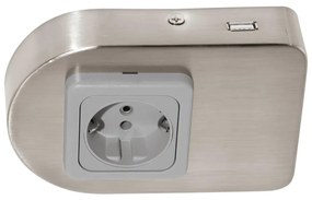 Eglo 94662 - Gniazdo podszafkowe SCHUKO łącznie z USB TAXANO