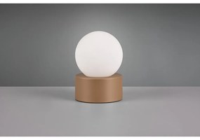 Biało-brązowa lampa stołowa (wys. 17 cm) Countess – Trio