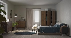 Nowoczesna szafa ubraniowa w kolorze czarnym Ryan 3D