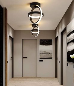 Plafon lampa LED sufitowa geometryczna metalowa AT72-2SL-Black