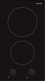 Domino ceramiczny Telefunken TK2VM 2 pola grzewcze 3000W czarny z przednimi pokrętłami