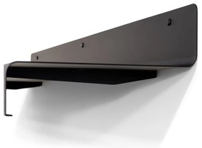 Czarny metalowy wieszak ścienny z półką Sway – Spinder Design