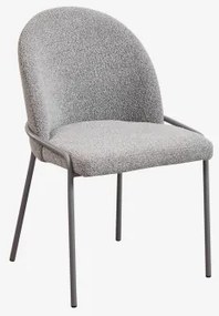 Tapicerowane Krzesło Do Jadalni Grolet Curly Antracita Grey - Sklum