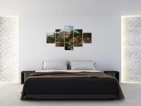 Obraz - Nicolas Poussin, Landscape with Saint John on Patmos, reprodukcje (125x70 cm)