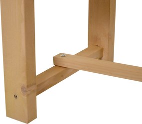 Outsunny Ławka Ogrodowa Rustykalna Lite Drewno Brązowa 2 Osoby 110x38cm | Aosom PL