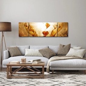 Obraz - Malowanie rąk pełnych miłości (170x50 cm)