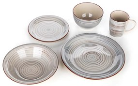 Banquet 30-częściowy zestaw jadalny Spiral  Grey
