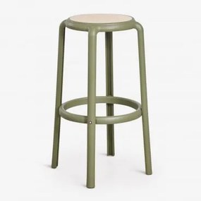 Wysoki Stołek Ogrodowy Z Polipropylenu Omara ↑75 Cm & Intensywny Verde Olive - Sklum