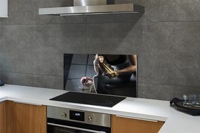 Szkło do Kuchni na Ścianę Determinacja w Rękawicach Bokserskich