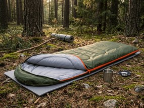 Śpiwór 2w1 SNOORA 210x75 cm, zielony