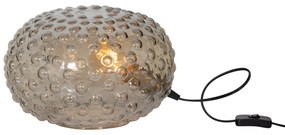 Beżowa lampa stołowa z szklanym kloszem (wys. 20 cm) Soap – BePureHome