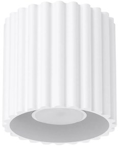 Plafon AURA 1 biały GU10 ryflowany SOLLUX  LIGHTING