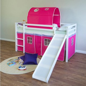 Łóżko piętrowe 90x200 cm czerwone 1490