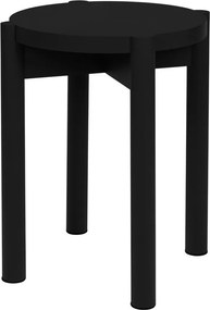 Czarny stołek z litego drewna bukowego Hopp – noo.ma