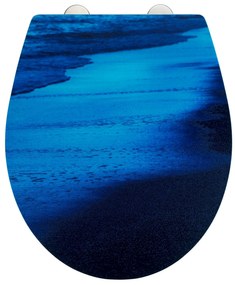 Deska sedesowa DEEP SEA z funkcją Easy Close, Duroplast, motyw morski, WENKO