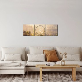 Obraz - Świt (z zegarem) (90x30 cm)