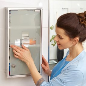 Monzana Apteczka SAVE, 25x12x48,5cm, srebrna