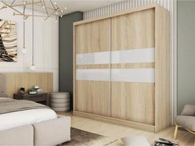 Dwudrzwiowa szafa przesuwna Figo grafit 200 cm lakobel do wyboru