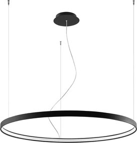 Czarna lampa wisząca LED ring S4-B41